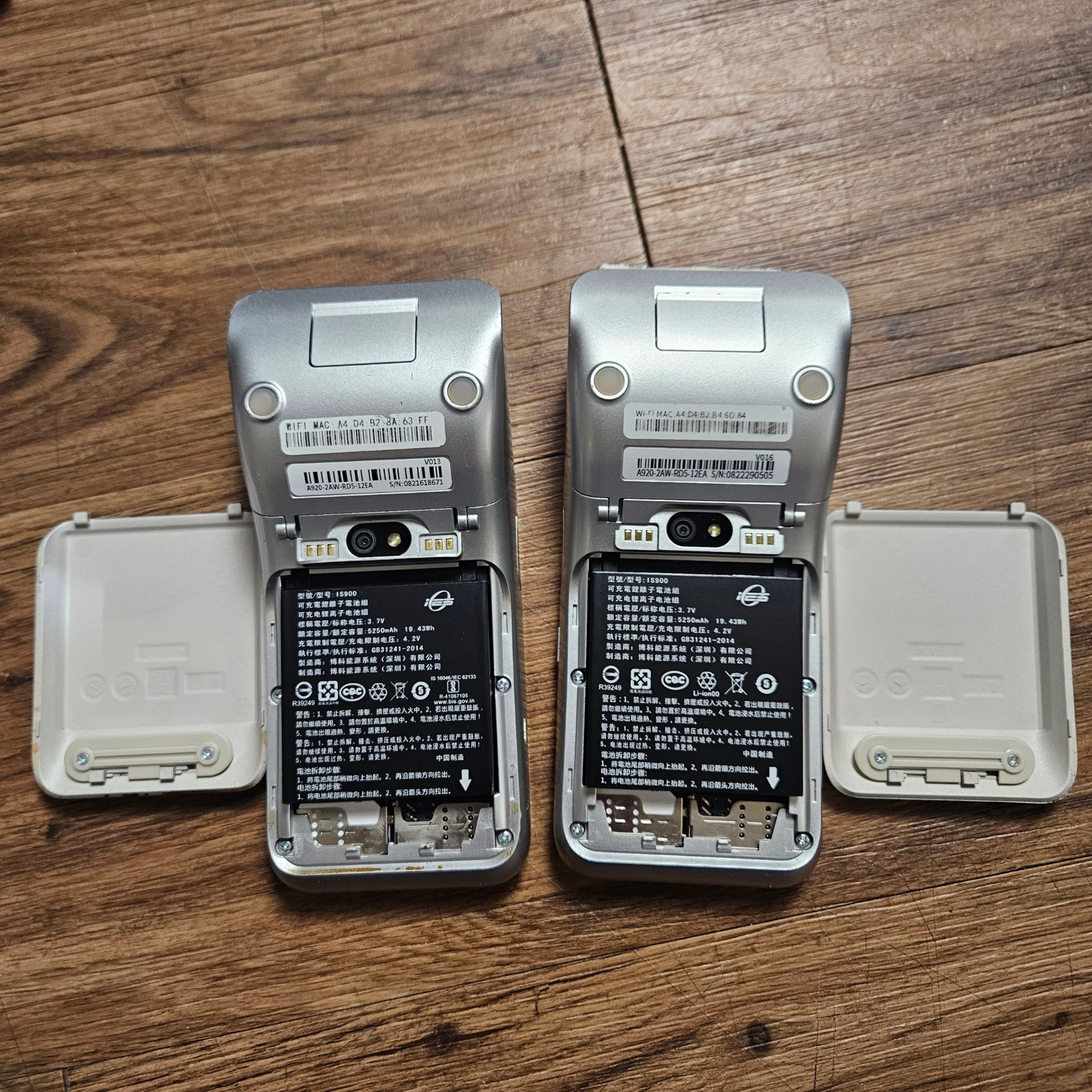 Lot of 2 PAX A920 Smart Mobile Payment POS Terminals WiFi LTE For Parts Untested