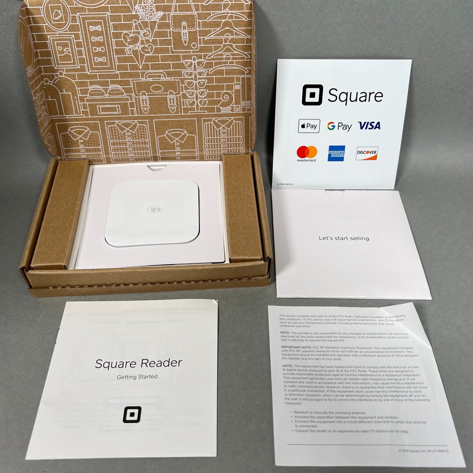 Square S8-1 Contactless Credit Card and Chip Reader (Rev 2) White, No Cable
