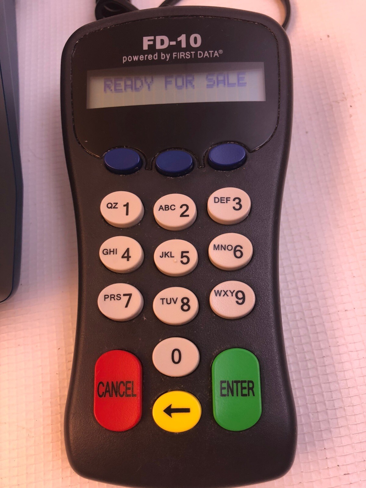 First Data FD-100 Credit Card Terminal Machine + FD-10 8001 PCI Keypad WORKS