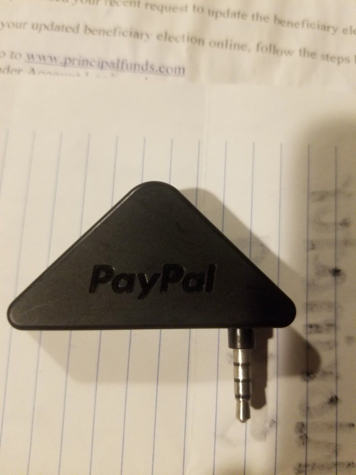 PayPal Here Triangular AUX 3.5mm Port Headphone Jack Credit Debit Card Reader
