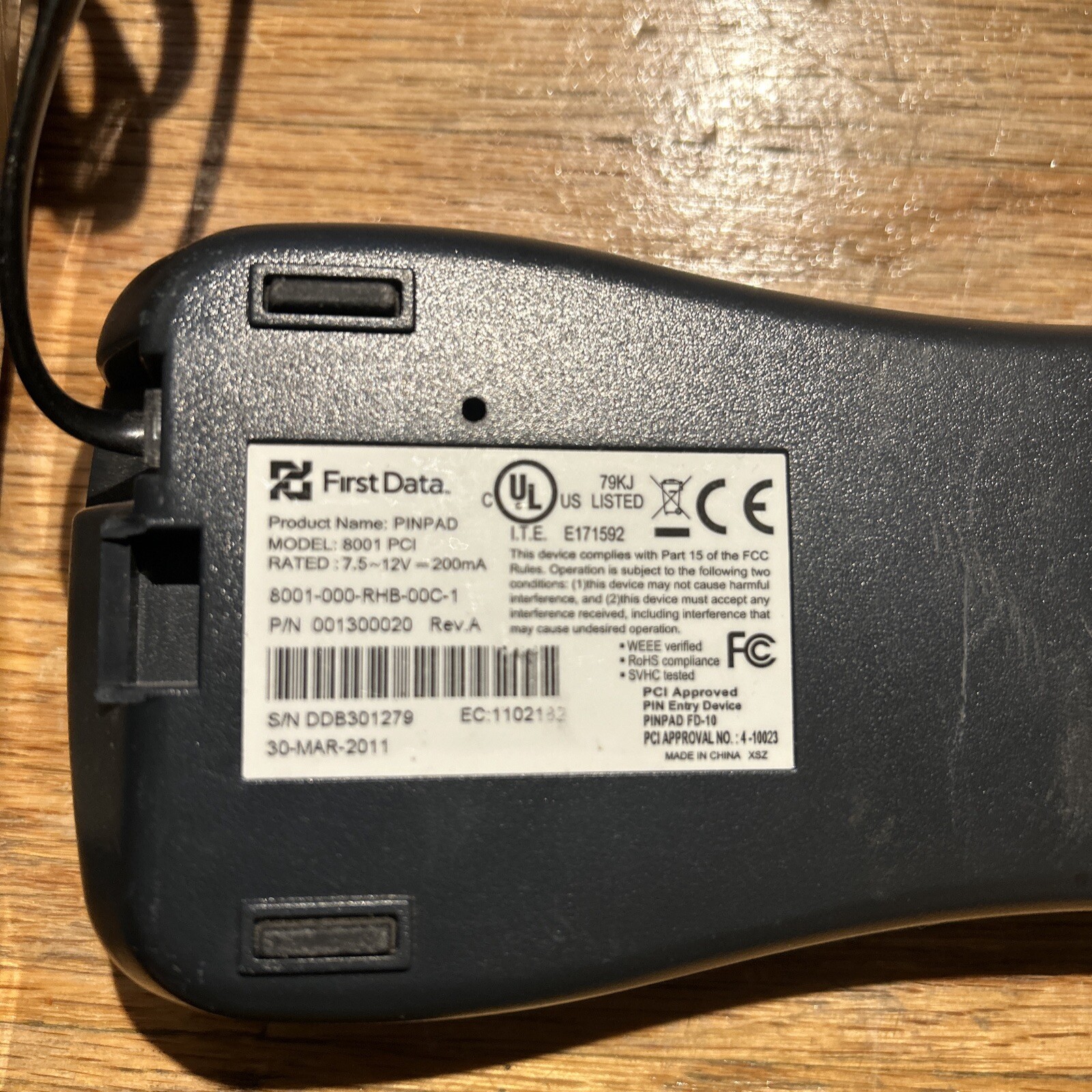 First Data FD100ti Credit Card Machine FD-10 Not Tested No Power Cord Never Used
