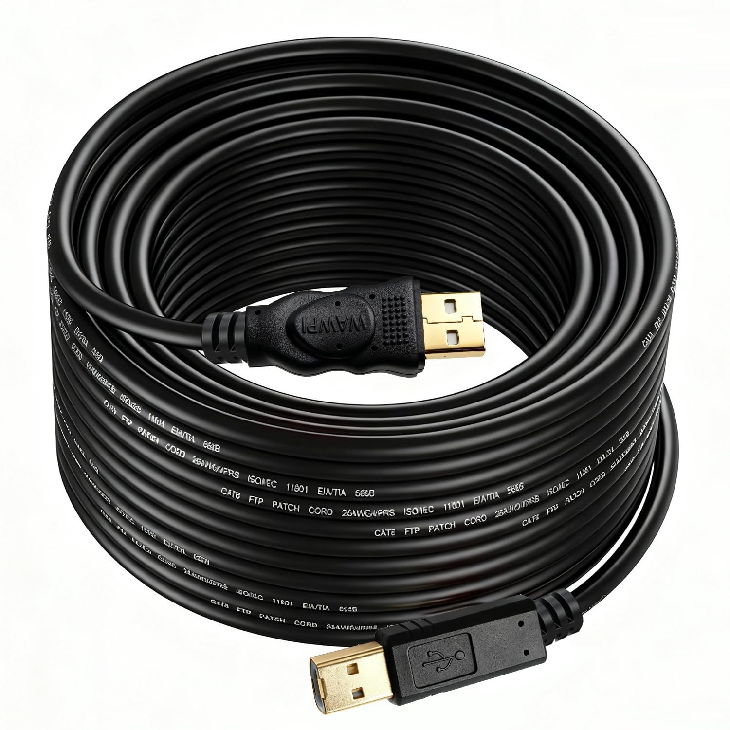 30ft USB 2.0 A to B Printer Cable for Printers, Scanners & Copiers High-Speed…