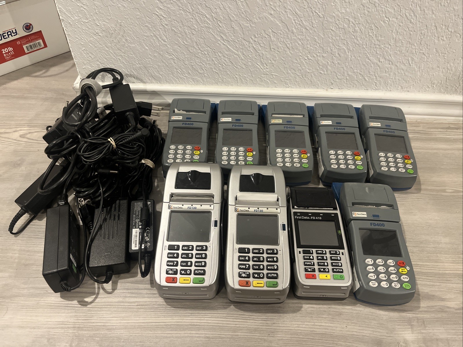 Lot Of 9 First Data FD 400/FD 130/FD 410 Pinpad Credit Card Reader