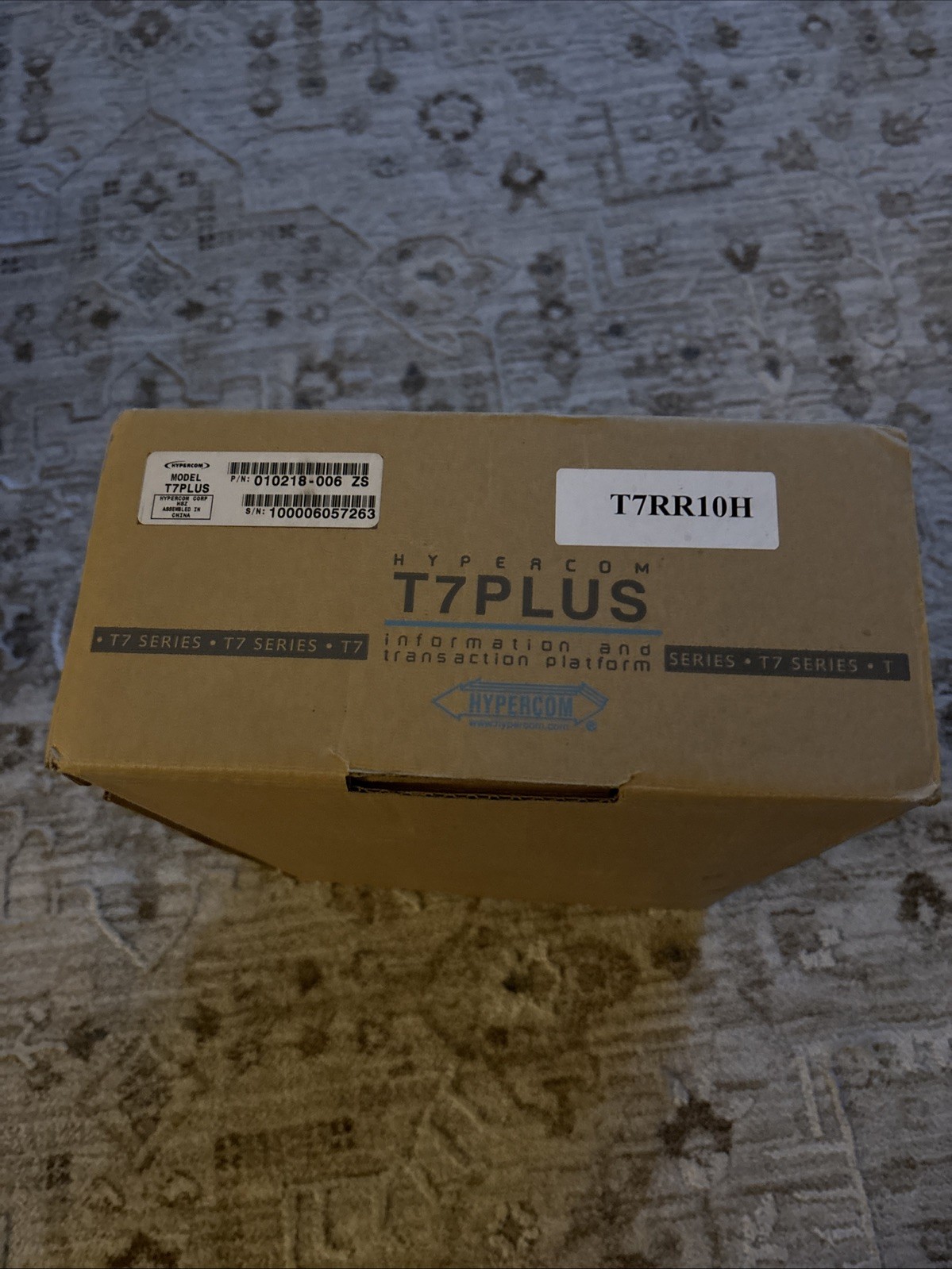HYPERCOM T7Plus Credit Card Reader Terminal with Power Supply 010218-014 ZH