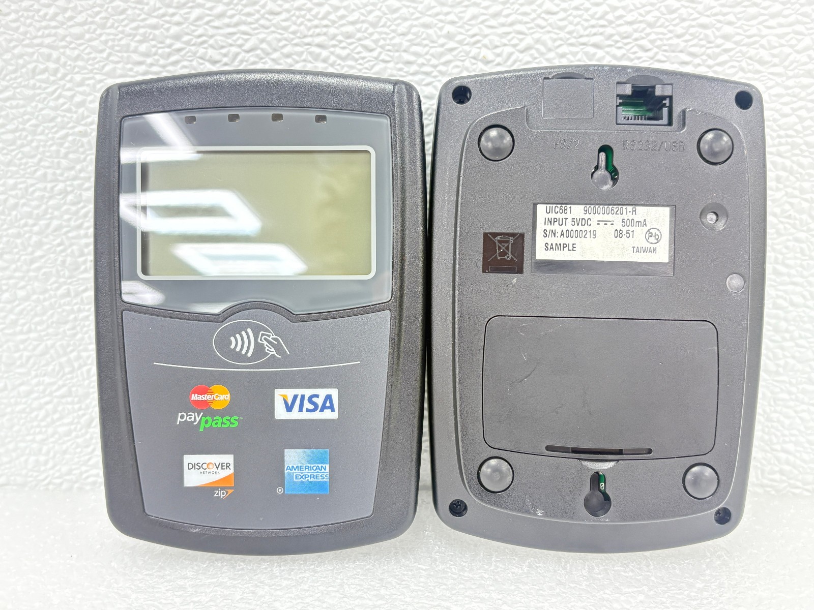LOT OF 2 | UIC 681 Contactless Card Reader Secure USB/RS-232 Payment Terminal