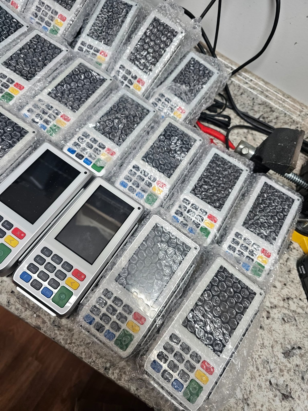 Job Lot 32x PAX A80 Countertop Smart Credit Card Machines w/Power Adapters -TECH