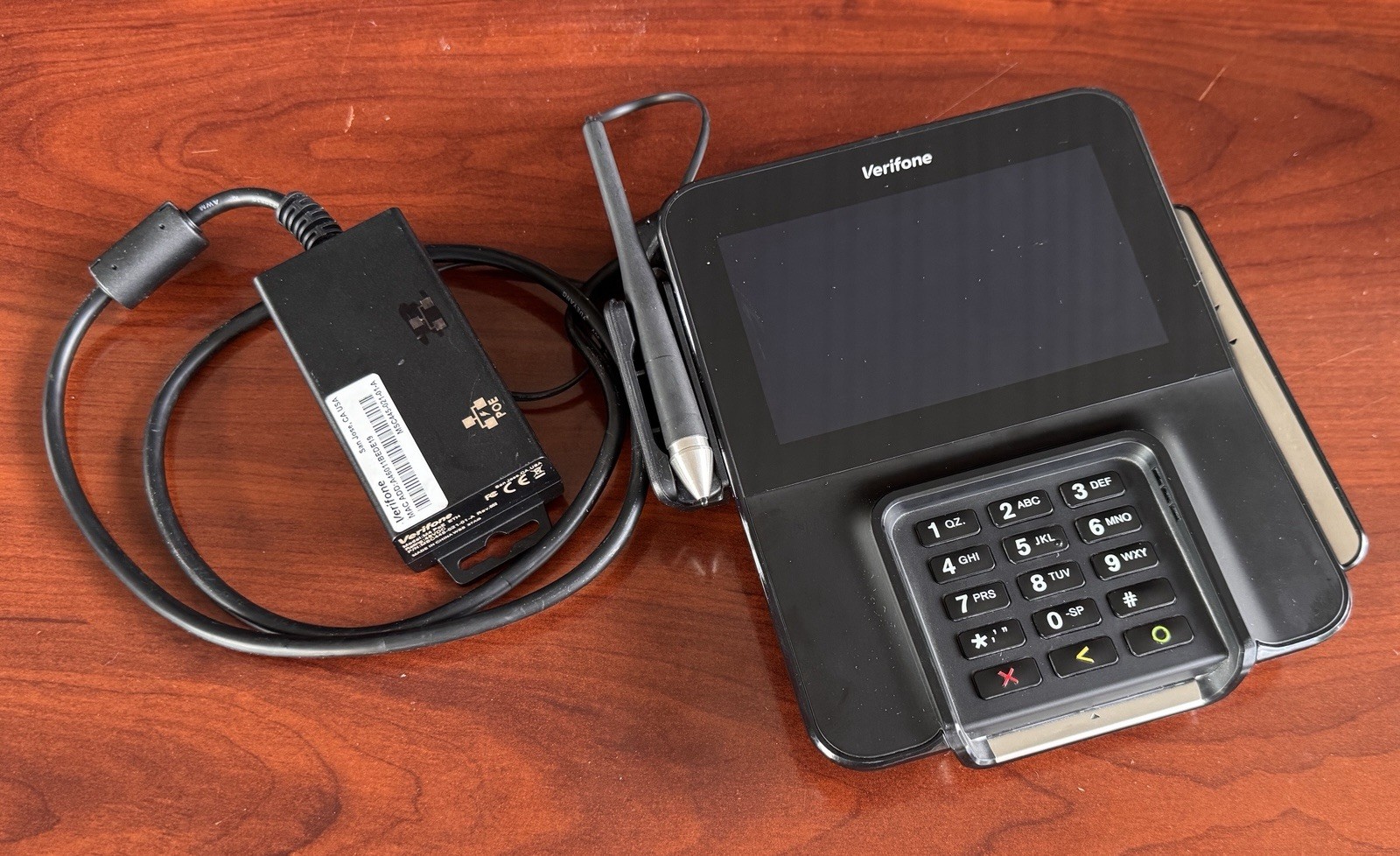 Verifone M400 Card Payment Terminal Pin Pad w/ PoE ETH Adapter and pen