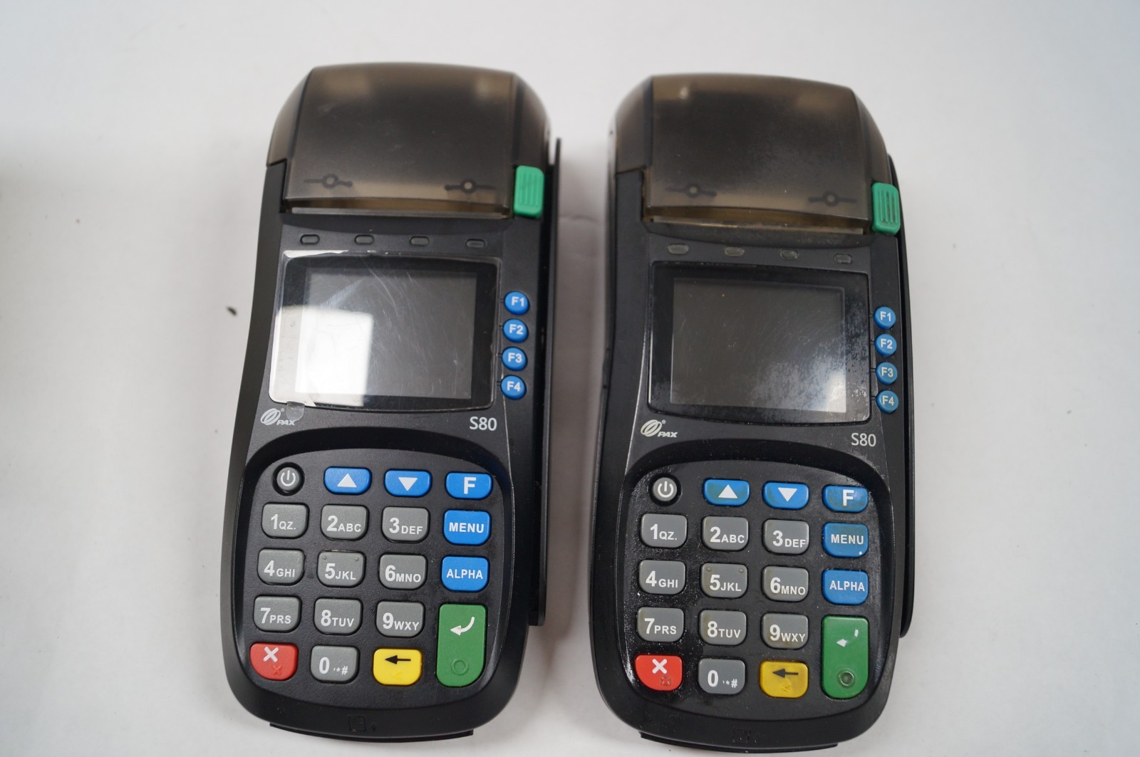 LOT (2) PAX S80 Payment Terminals PIN Pads POS No From WORKING System F122