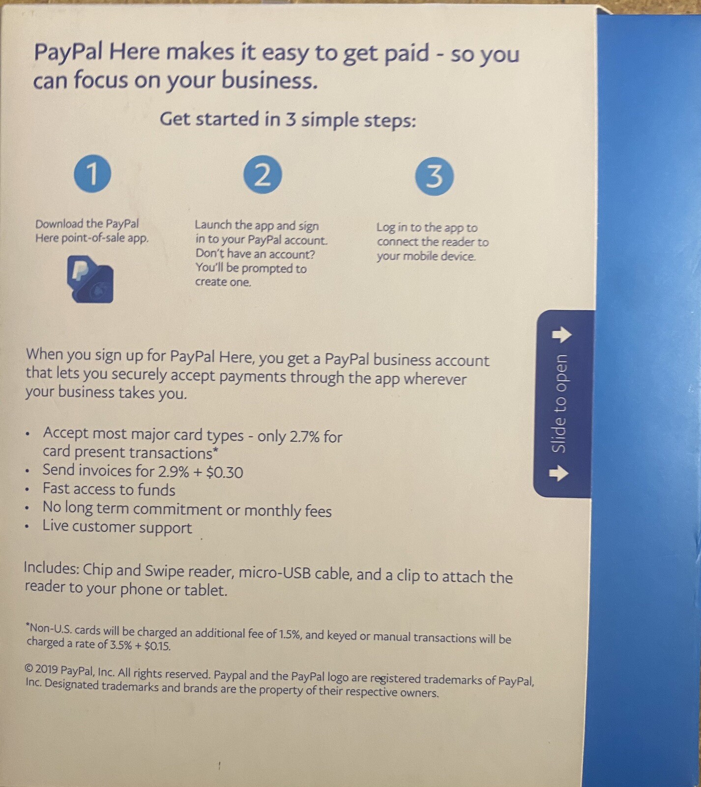 PayPal HERE Chip and Swipe Reader – BRAND NEW