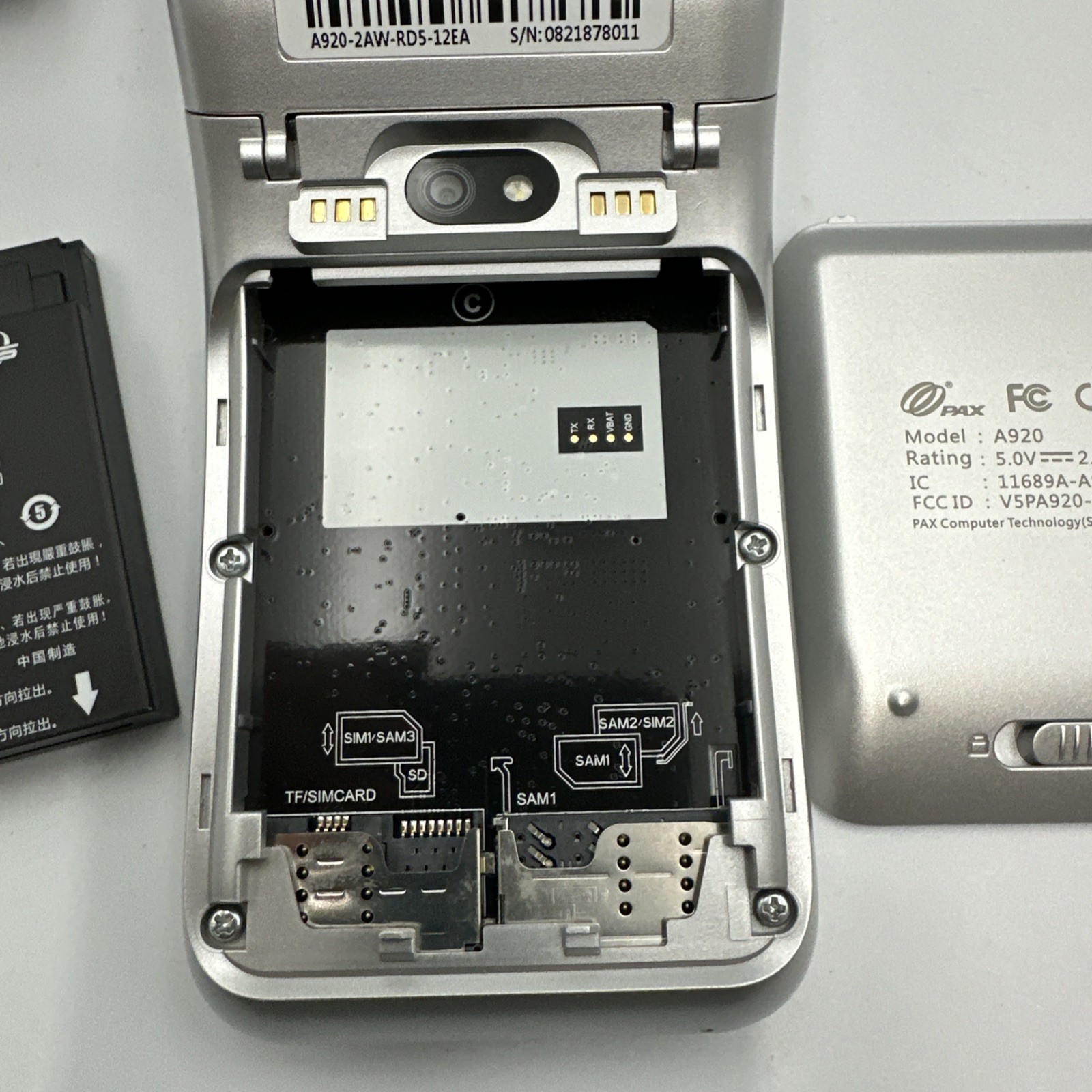 PAX A920 Payment Terminal Powers On Android Smart Mobile W/cover & Cord