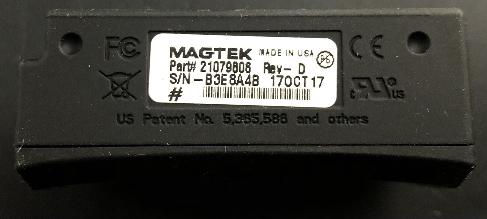 MagTek Dynamag Magnetic Stripe Swipe Card Reader Triple Track 21079808 Vh4