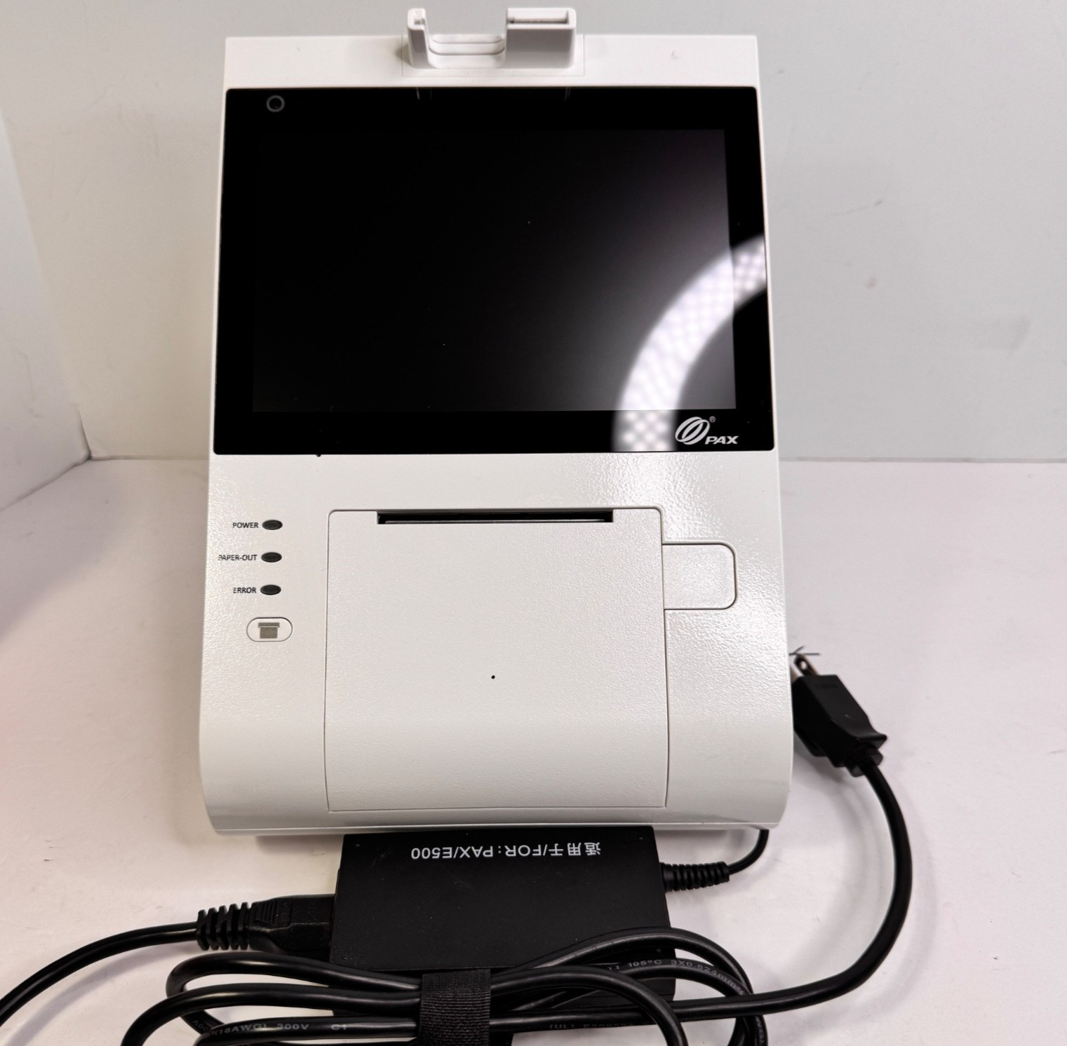 PAX E500 POS Terminal Powers Up Untested As Is Parts Only