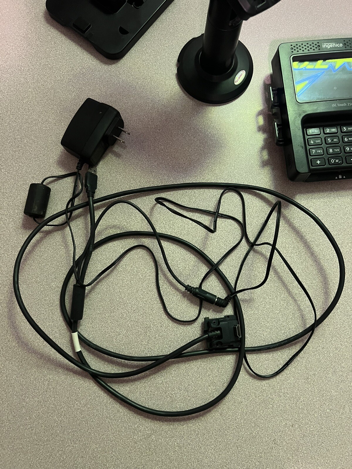 Ingenico iSC Touch 250 With Stylus, Power Adapter, And Tailwind Stand