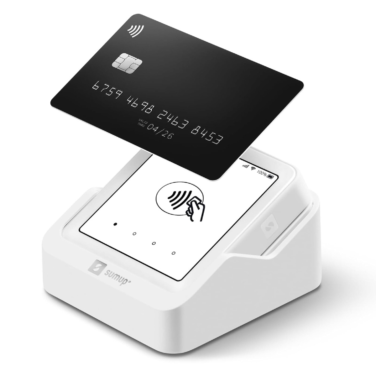 Sumup Solo Credit Card Payment Card Reader Charging Station. Full Touch-Screen