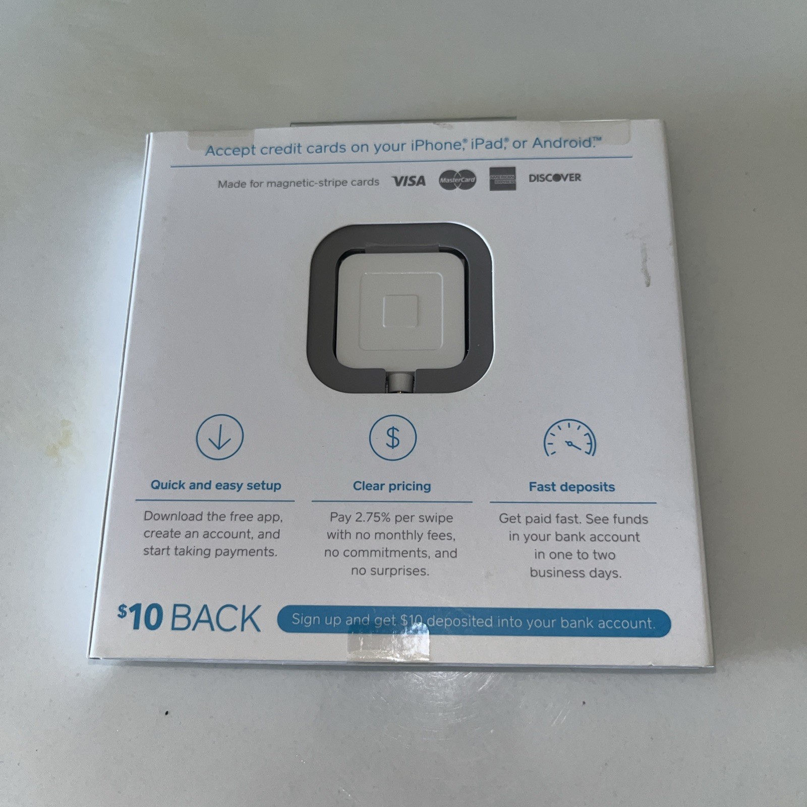 Square Reader MAGSTRIPE FOR MAGNETIC STRIPE CARDS IPHONE ANDROID New