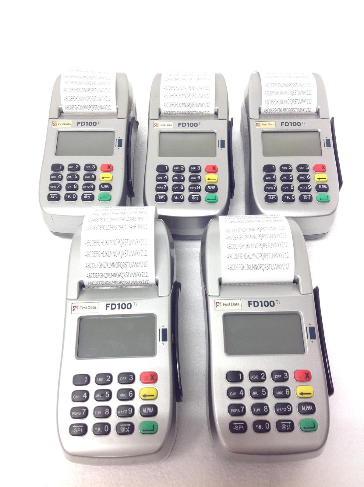5x FIRST DATA FD100 Credit Card Machine 001864064 WORKING FREE SHIPPING