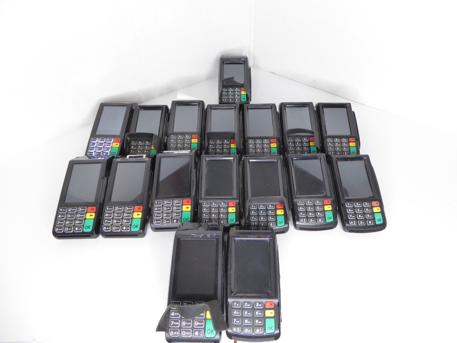 ~Lot of 17- Dejavoo Credit Card Terminal VEGA3000 (FOR PARTS)~