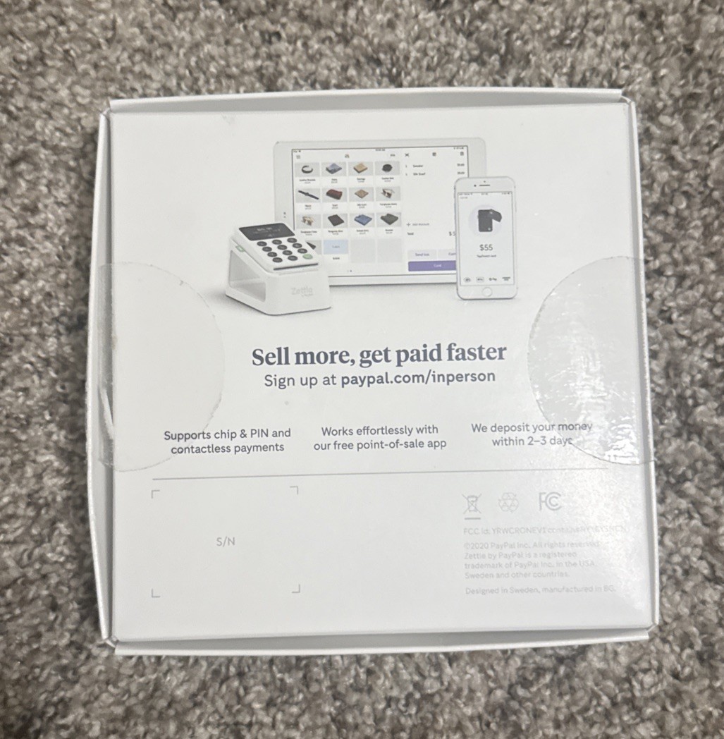 Zettle Reader 2 By PayPal Wireless Chip & Pin Card Reader Black NEW