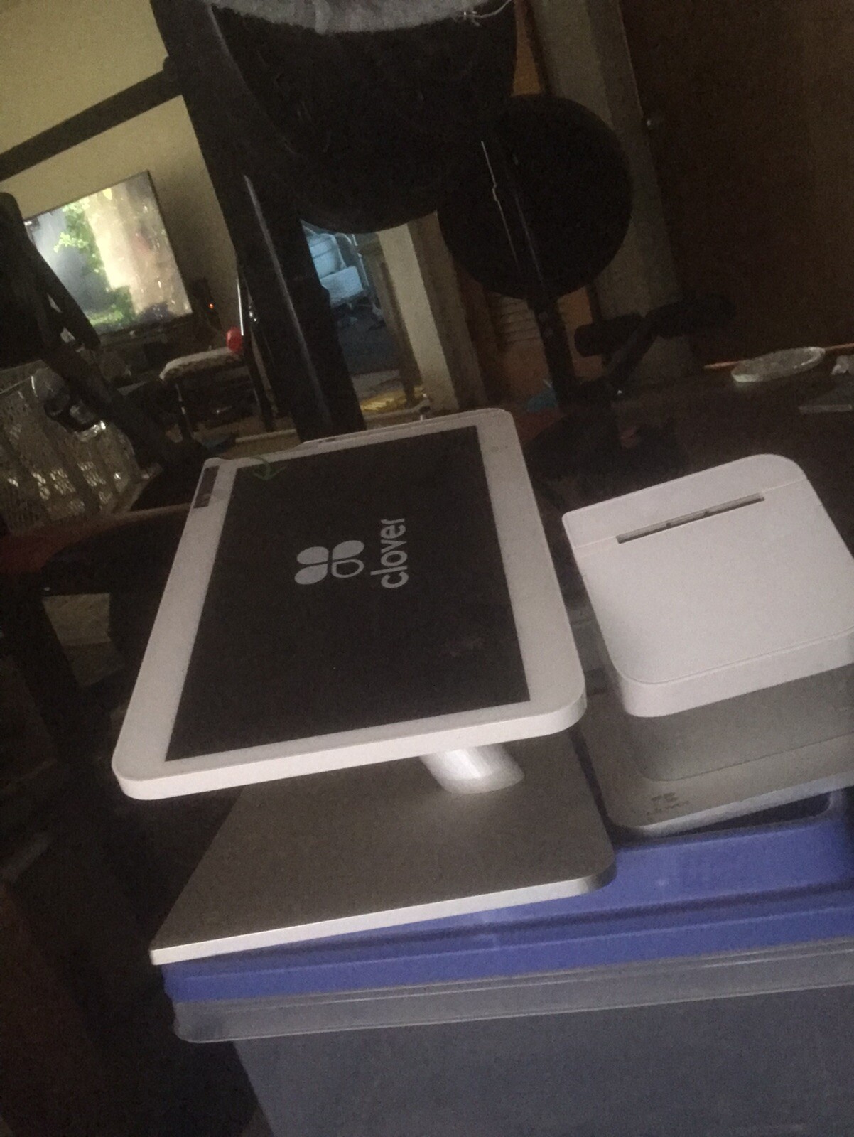 Clover Station C100 POS 1.0 System Printer Point Sale P100 Locked Master