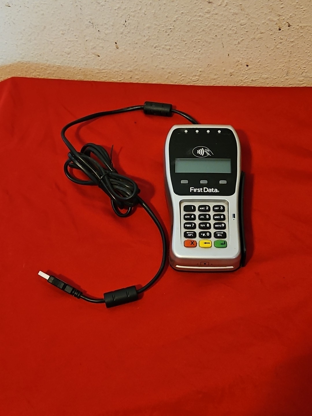 First Data FD-35 Pin Pad Credit Card Reader USB Tested