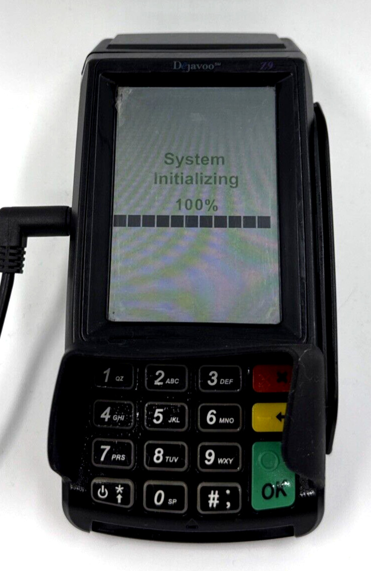 Dejavoo Z9 3.5″ VEGA3000 LCD POS Credit Card Terminal w/No Power Adapter/Tested