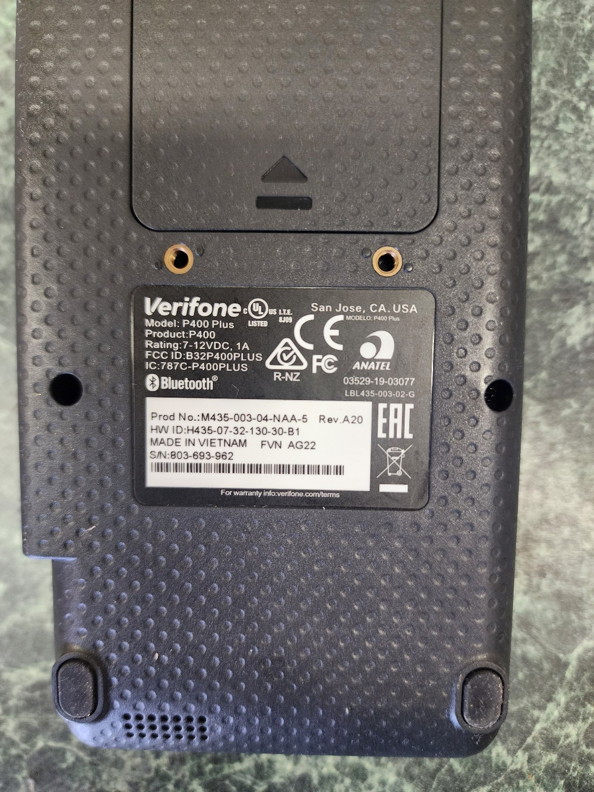 LOT OF 4 POS System Verifone P400 Plus Credit Card Reader