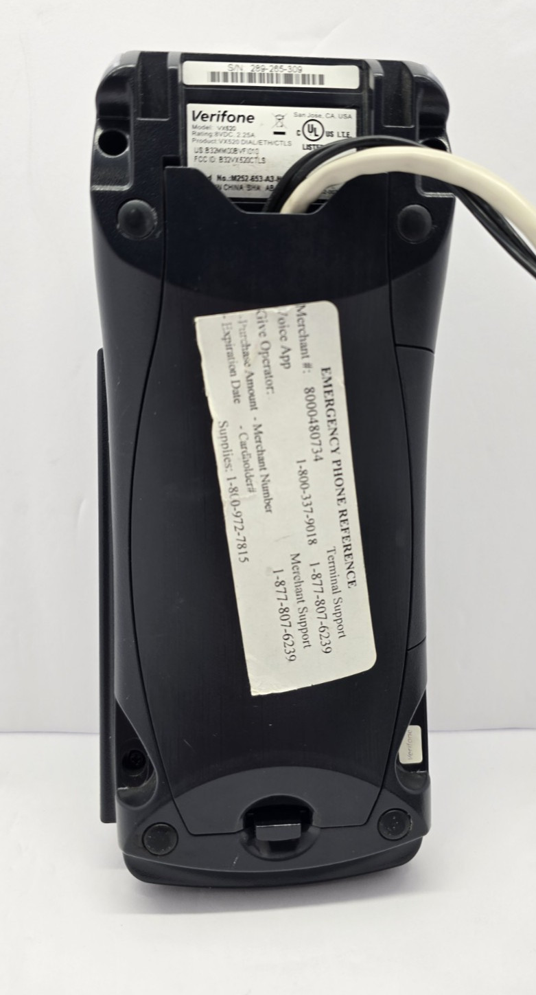 Verifone VX520 Credit Card POS Terminal DIAL/ETH/CTLS w/ Swipe Reader – Tested