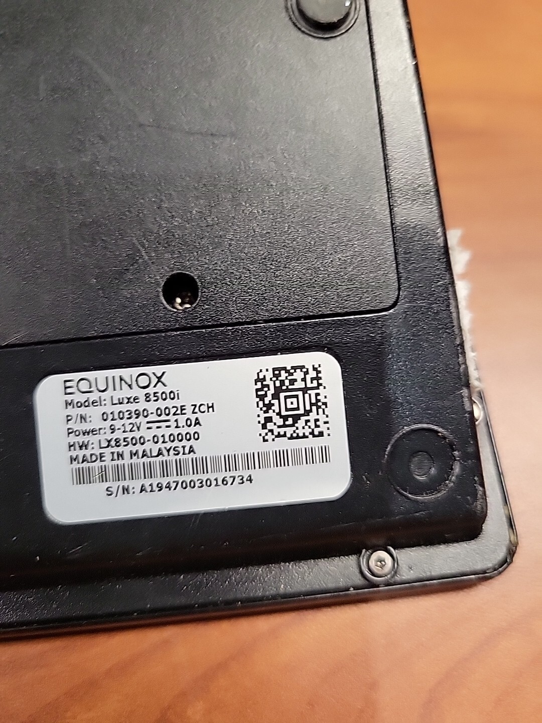 Equinox Luxe 8500i PARTS