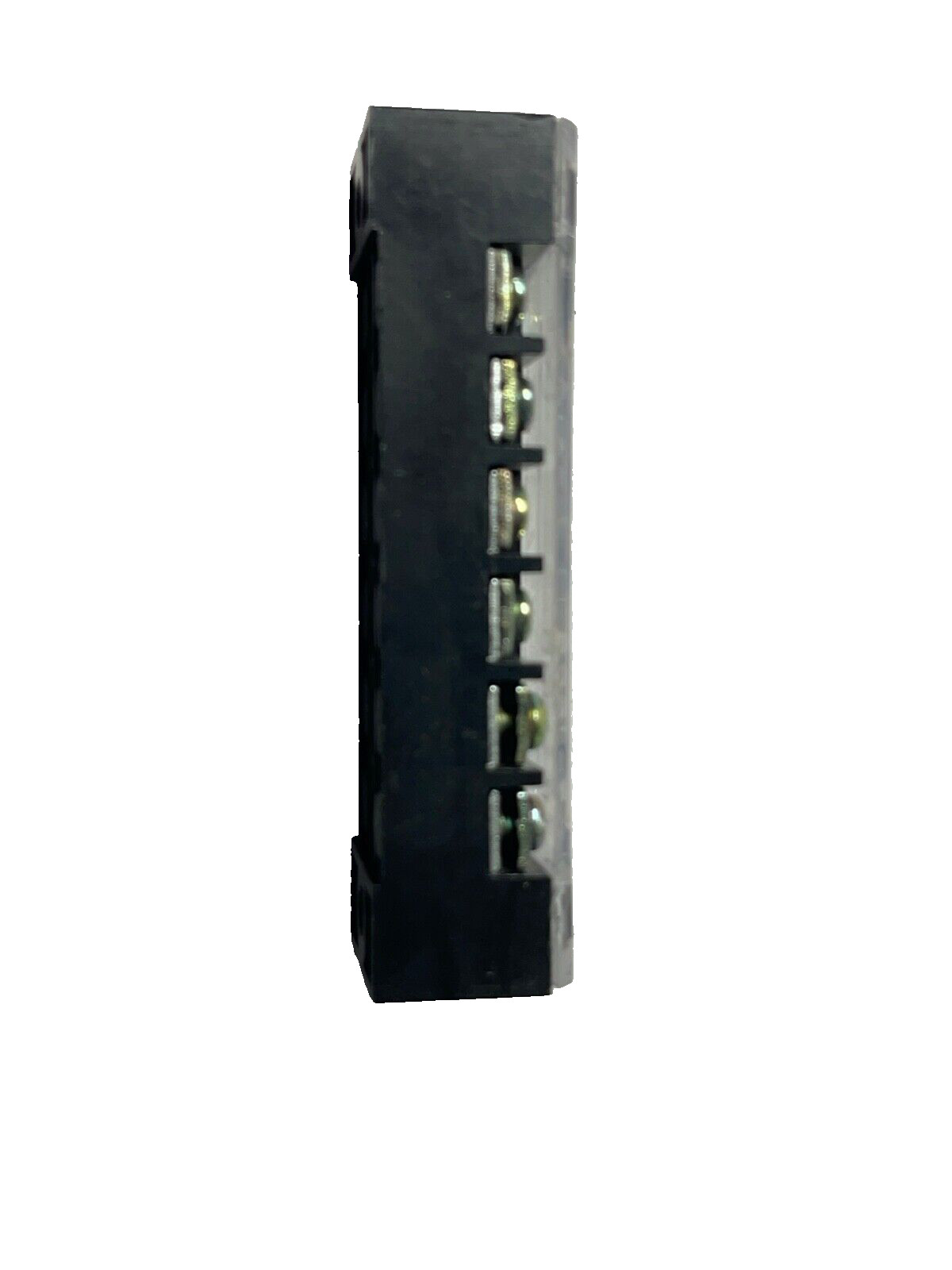 1 Pcs 6 Port Barrier Style Terminal Block with Clear Cover – 600V – 15A