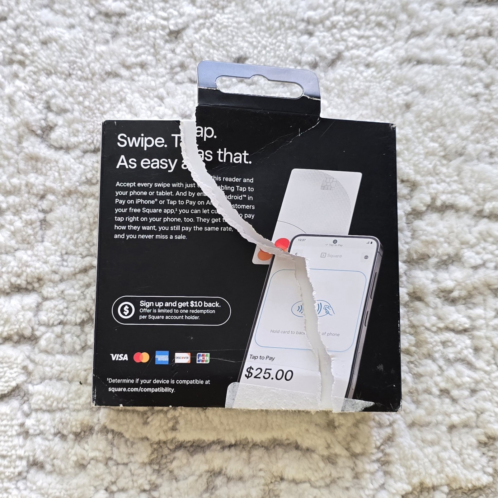 Square Reader for Magstripe USB-C Mobile Credit Card Readers NEW Open Box