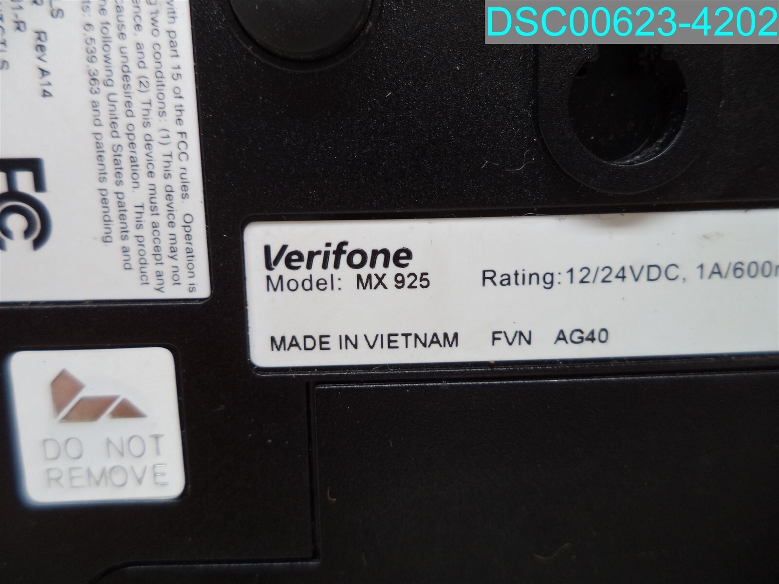 Used Item Verifone MX 925CTLS Pin Pad Terminal M177-509-01-R