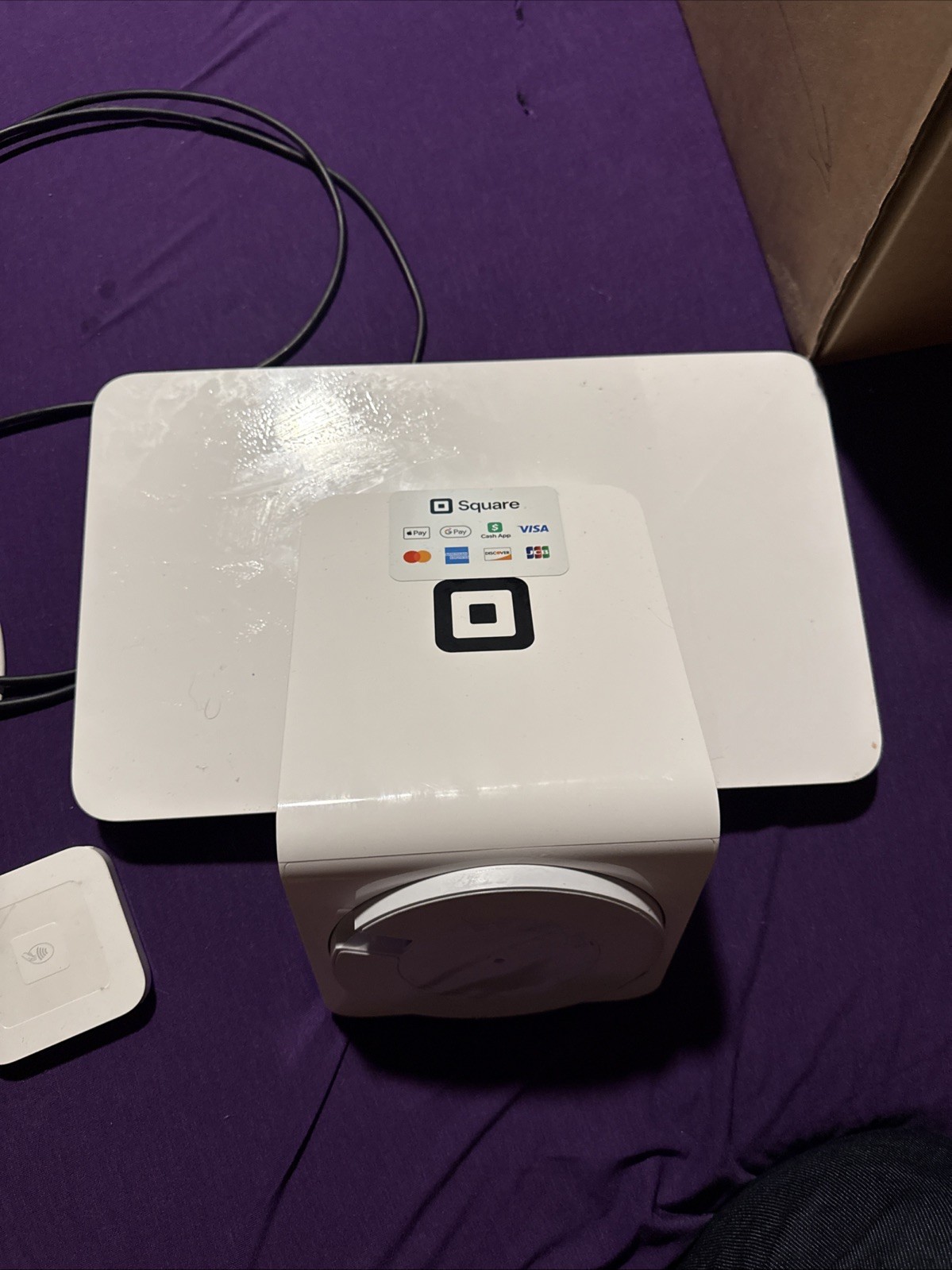 White Square Reader for Apple iPhone and iPad stand