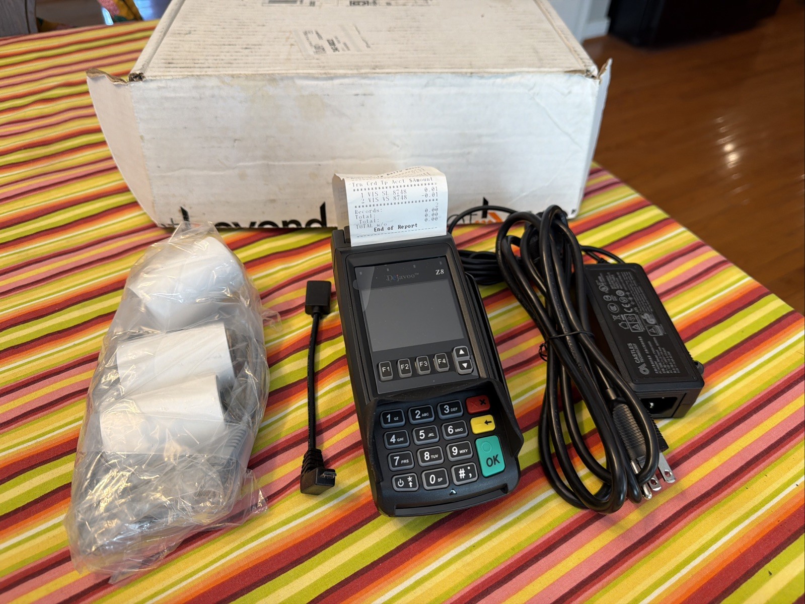 Dejavoo Z8 WiFi Credit Card Terminal VEGA3000 EMV NFC Dual Comm EVO Payments