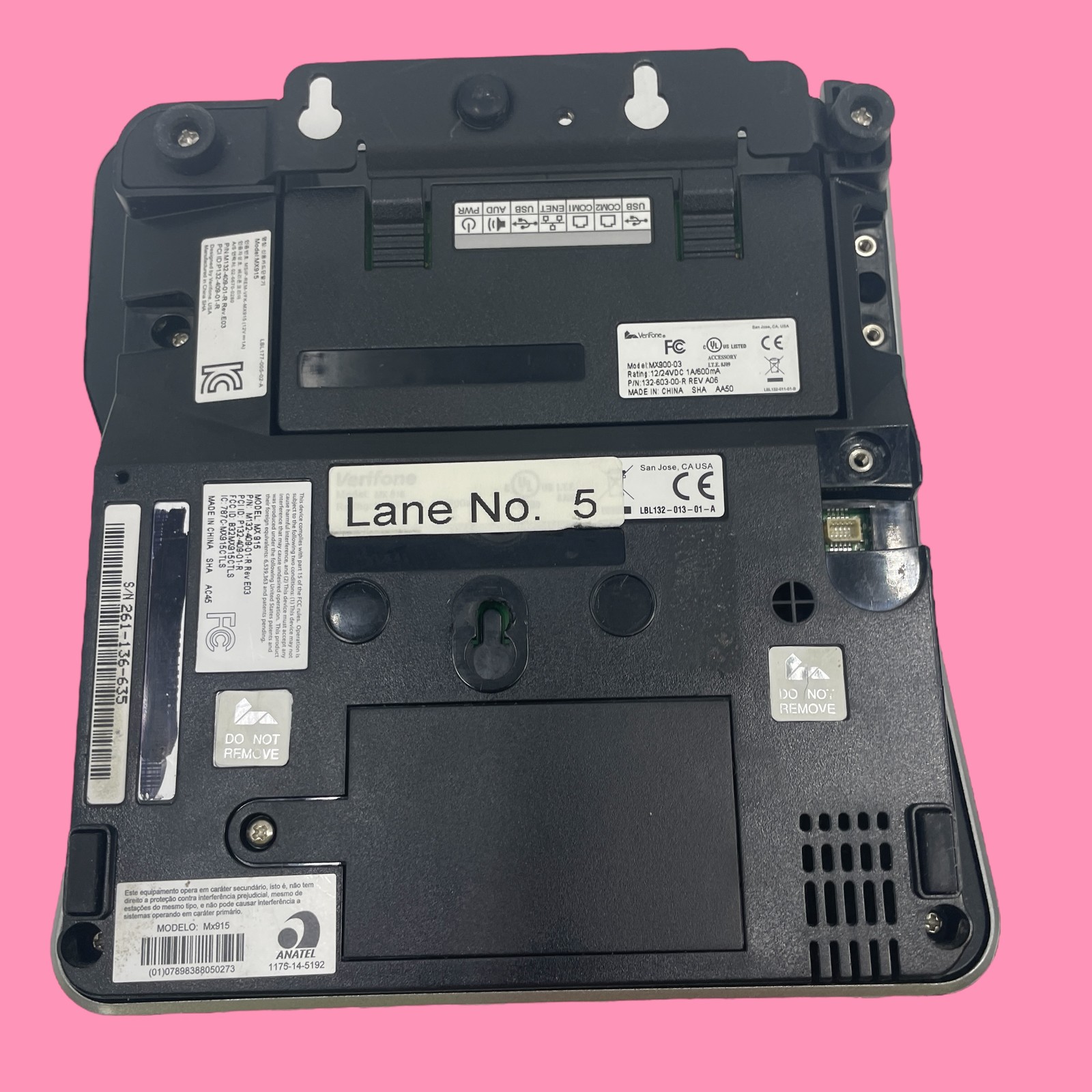 LOT OF 5 VeriFone Credit Card Terminal Machine -MX915 #L5678 (AR)