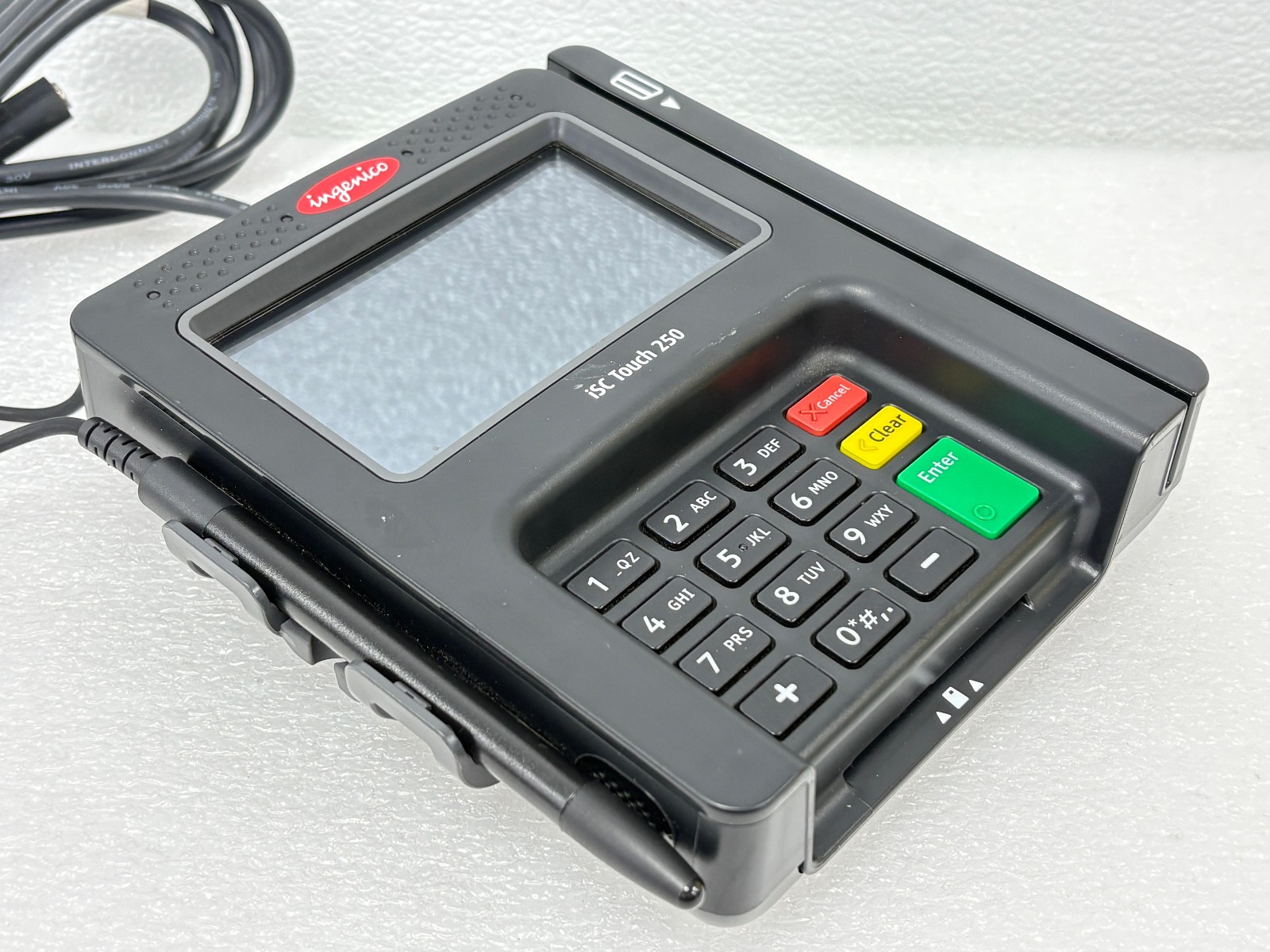 Ingenico ISC TOUCH 250 Credit Card Reader Payment Terminal w/ Pwr Adptr & Stylus