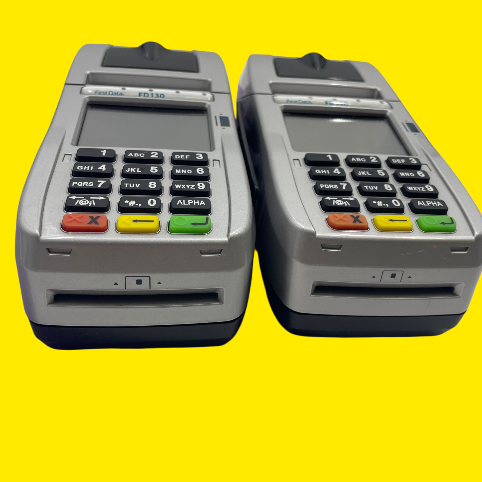 LOT OF 2 First Data FD130 Credit Card Terminal #6543 Z44/1