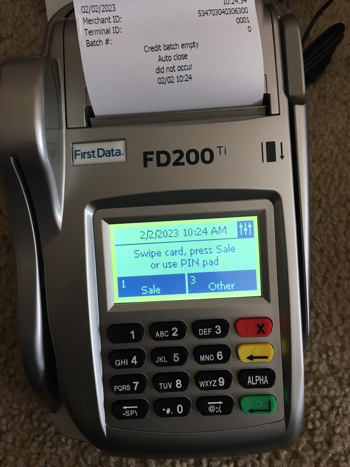 First Data FD200 Credit Card Terminal