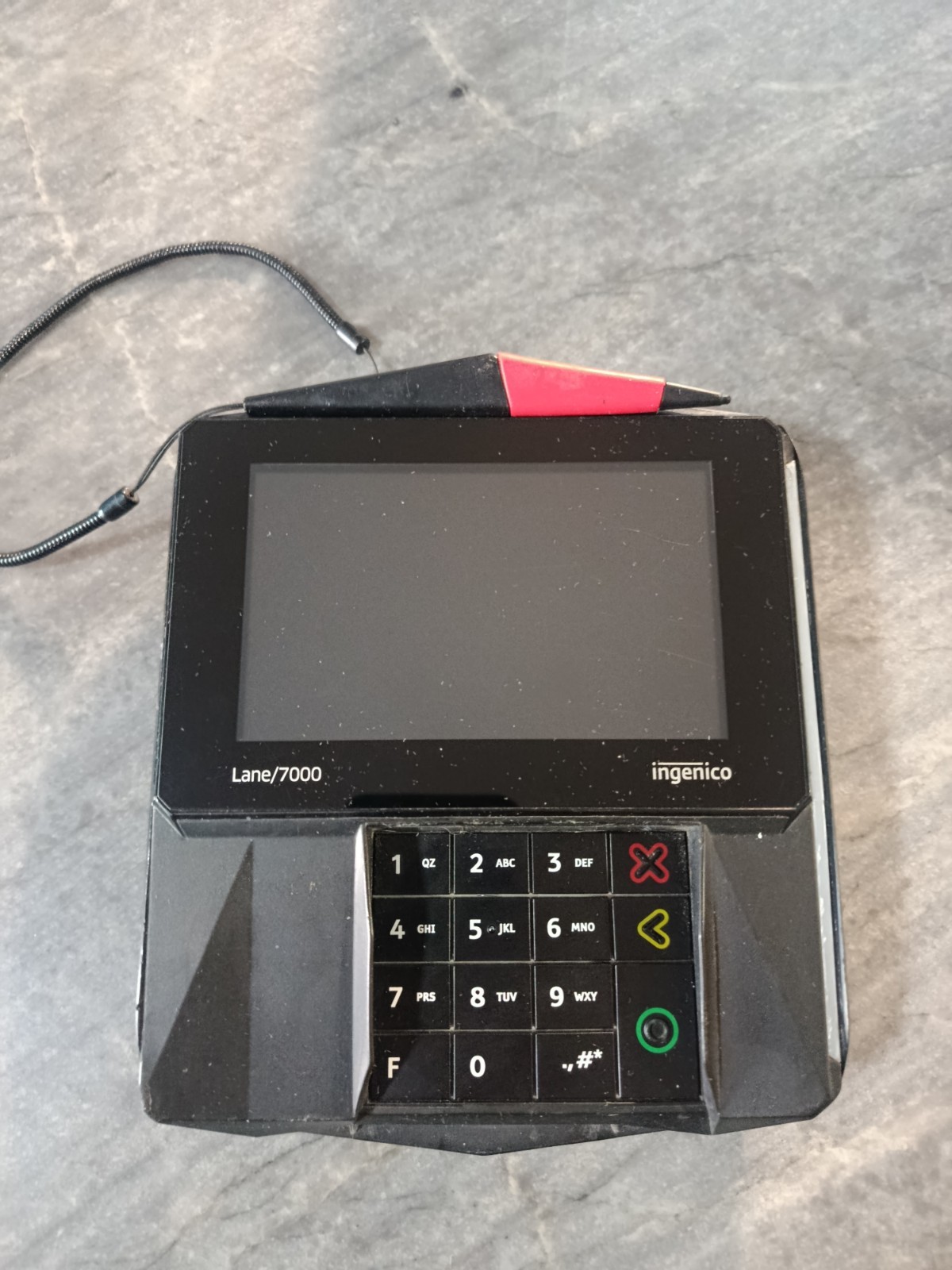 Ingenico Lane/7000 Credit Card Payment Terminal Stand + Stylus