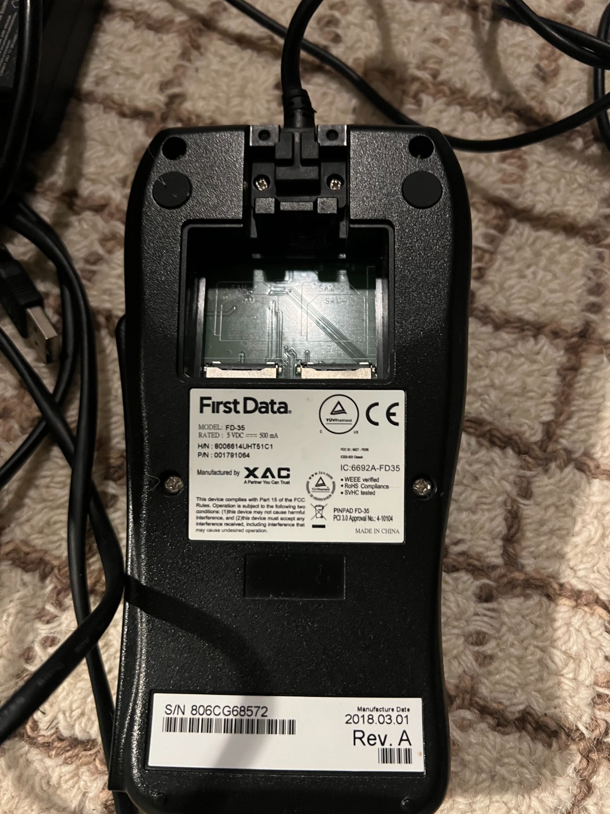 First Data FD130 Duo and FD-35 PIN Pad Credit Debit Card POS Terminal FD130Duo