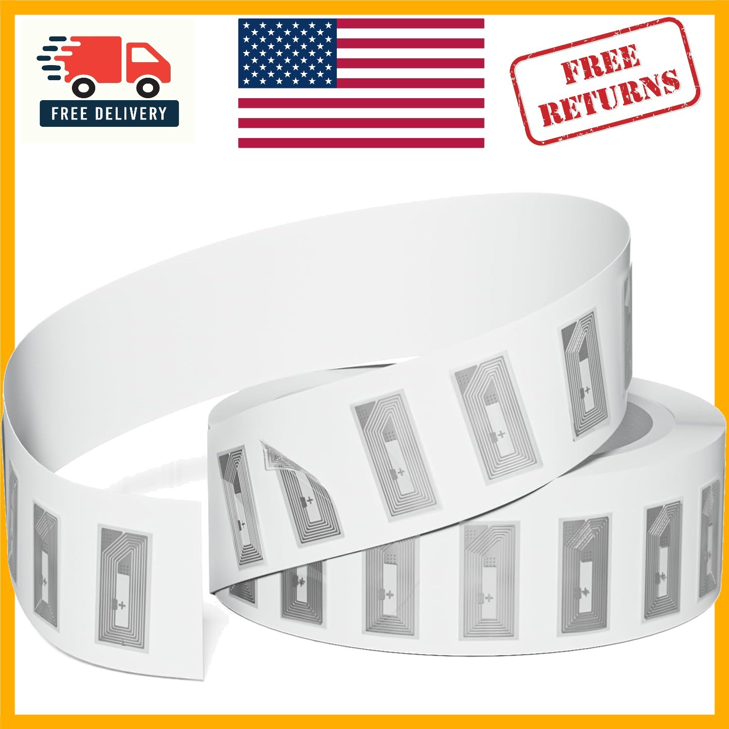 50 Ultra-Thin NFC Tags with Strong Adhesive – Compatible with All Devices