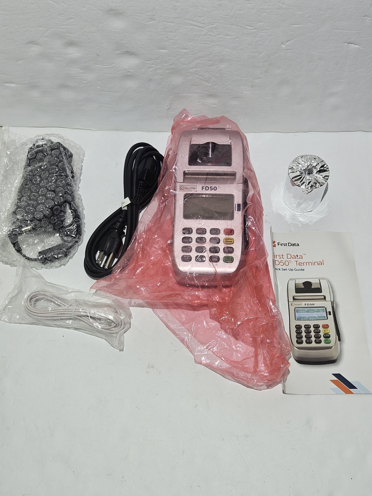 First Data FD50 Ti Credit Card Reader Terminal Brand New