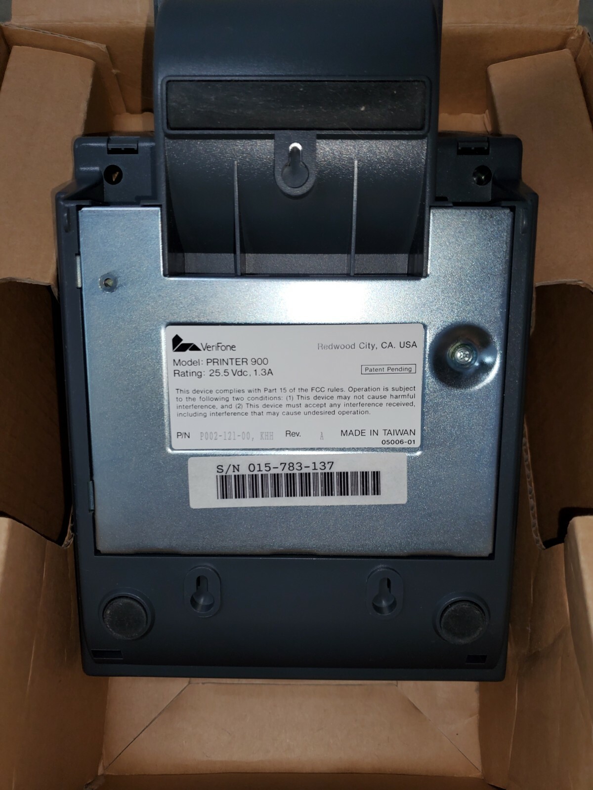 Verifone Credit Card Printer 900R With Power Supply & Paper – Serial 015-783-137