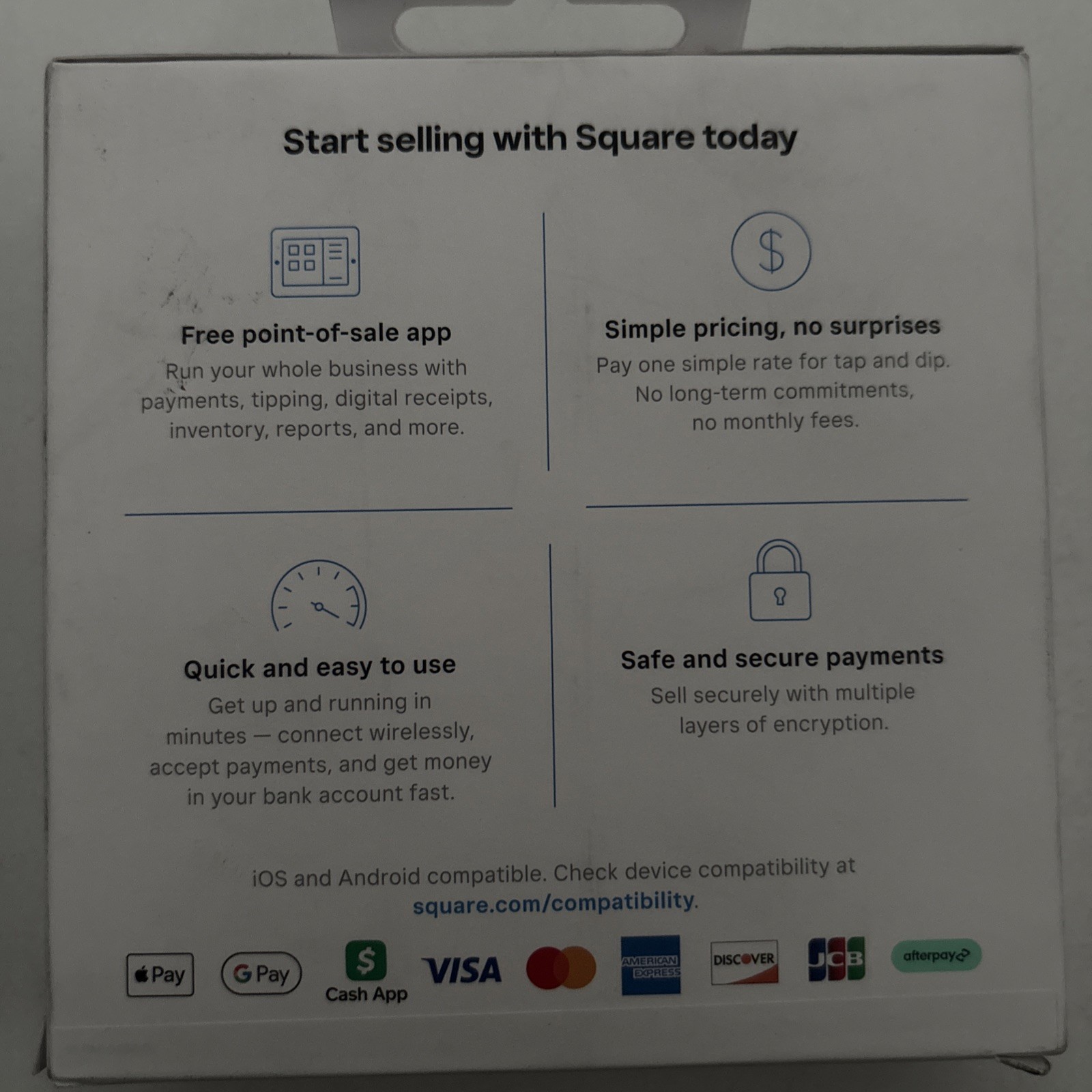 Square Reader 2nd Gen – Contactless + Chip – Brand New Sealed