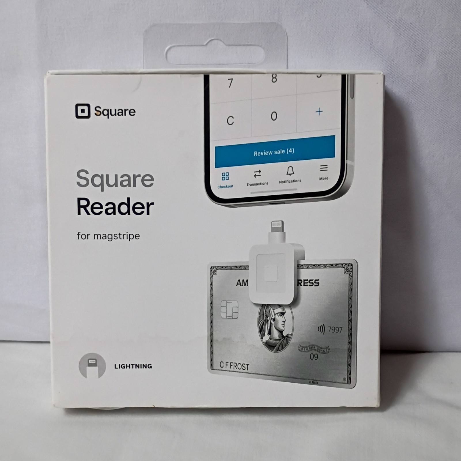 Square Magstripe Lightning Credit Card Reader A-SKU-0523-03 for iPhone iPad
