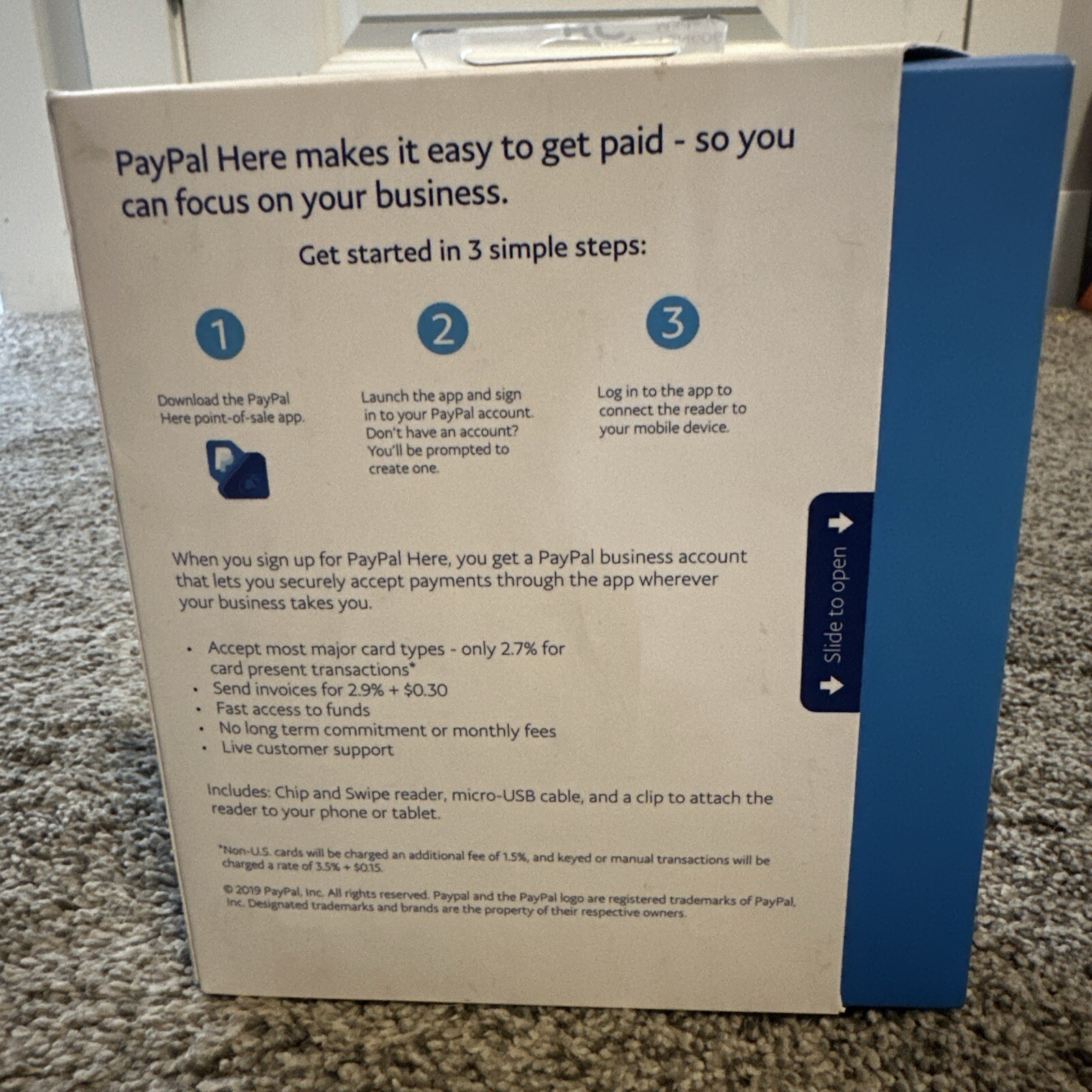 PayPal Here Chip Swipe Card Reader Credit Debit Mobile Reader