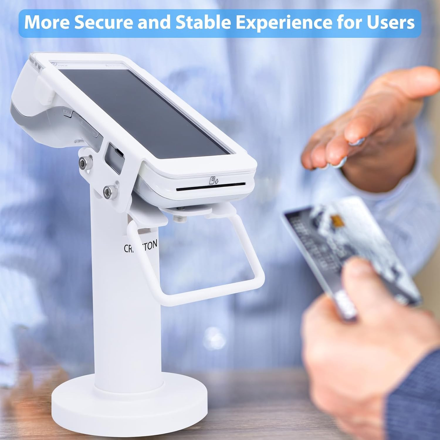POS Terminal Stand for Pax A920/A920 Pro Credit Card Machine Stand, 7″ Tall Tilt
