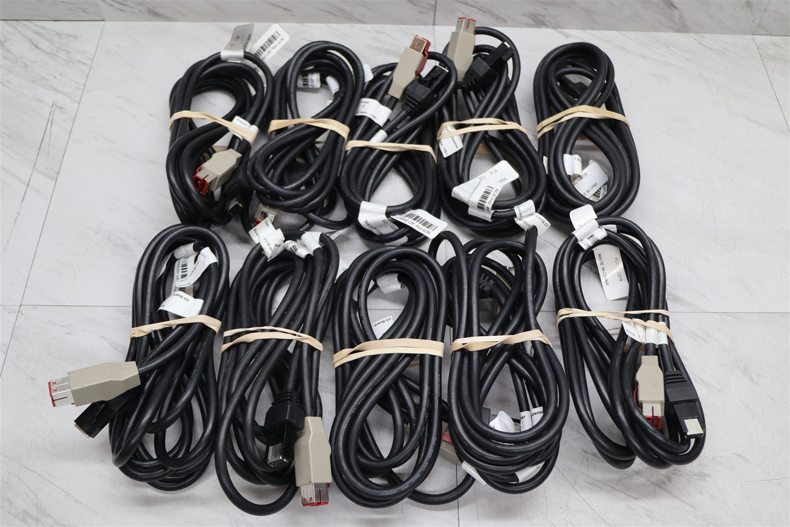10 LOT – NCR 497-0508477 POS Cash Register Power Control Cable 2×4 Latch POS2