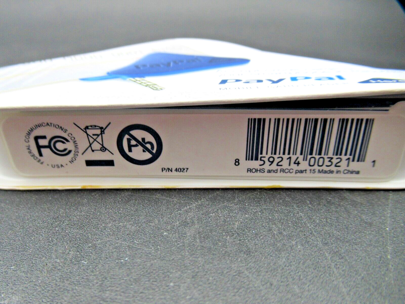 Paypal Here 4027 Mobile Card Reader Scanner Point Of Sale Device iPhone Android