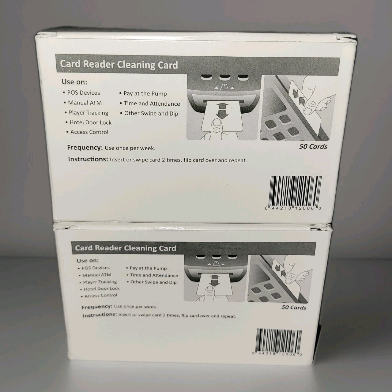 KIC 100 Credit Card Reader Cleaning Cards Individually Packaged & Sealed