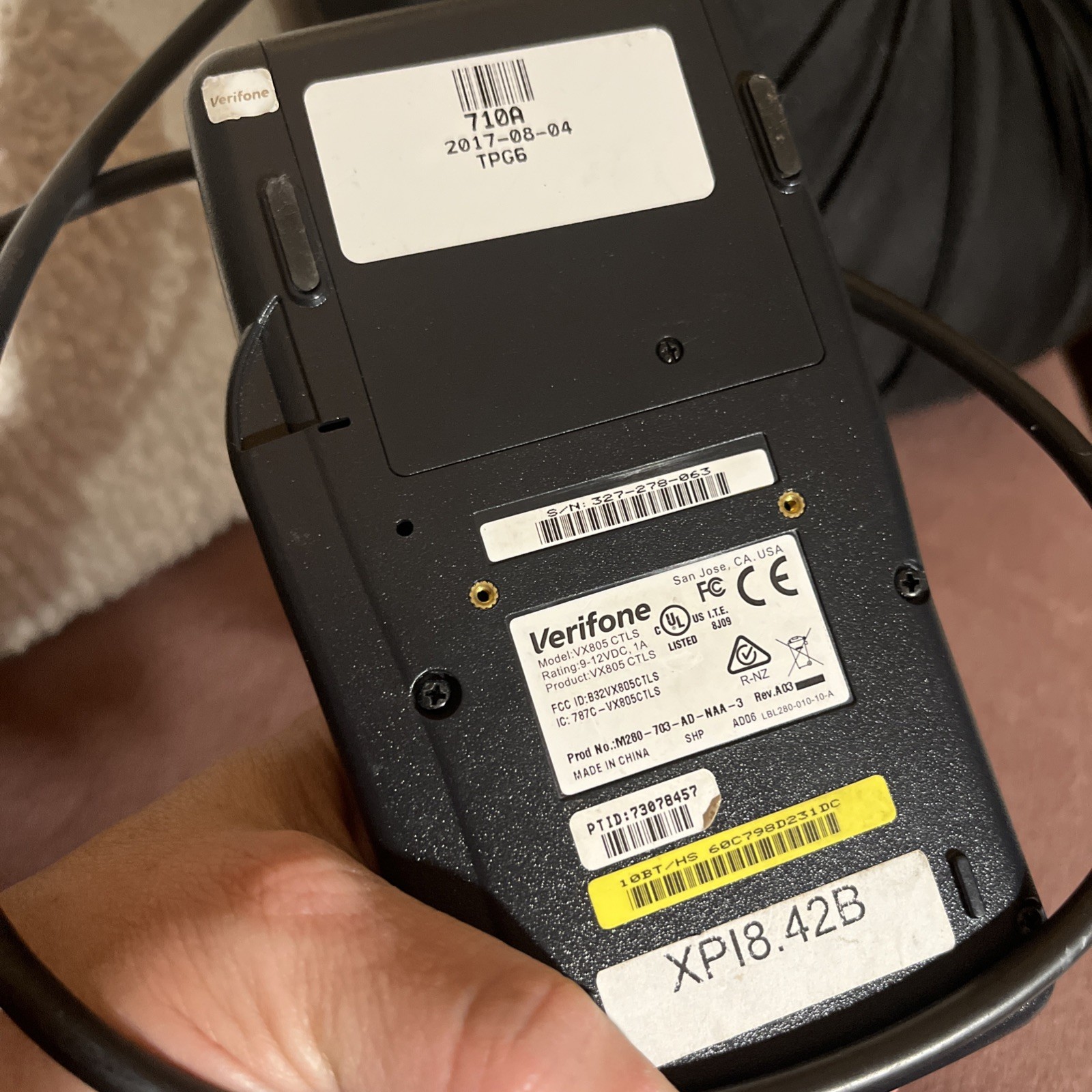 Verifone VX-805 Pin Pad Card Reader Keypad